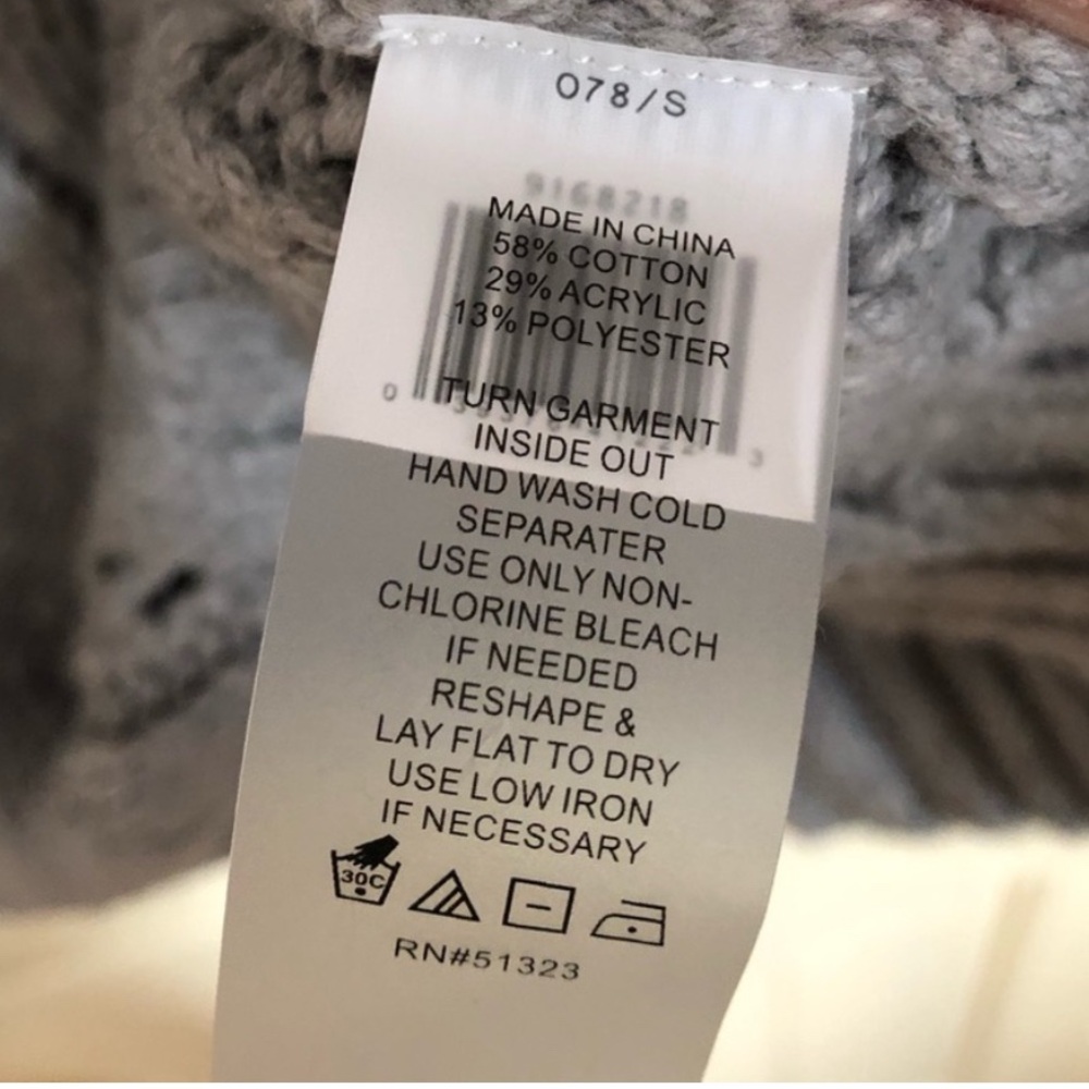 Vince Camuto Grey Mock Neck Knit Sweater - Picture 4 of 4